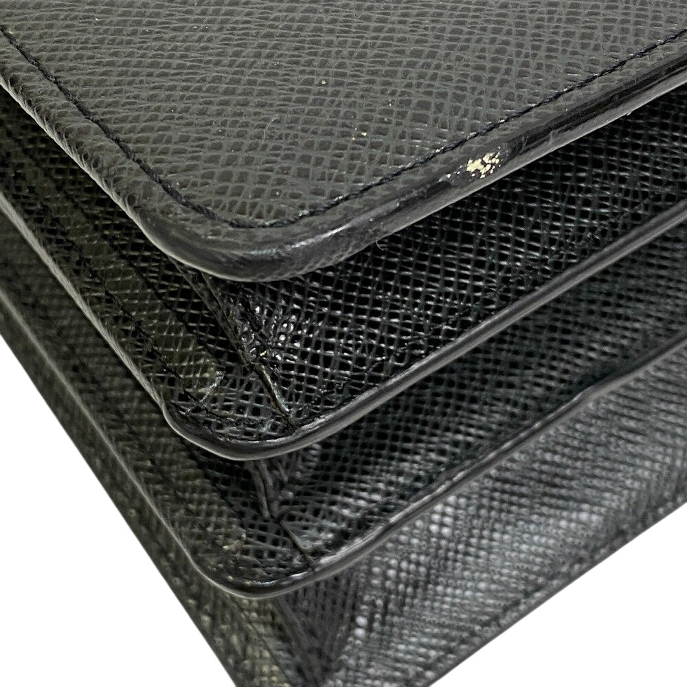 LOUIS VUITTON Business bag M30802 Taiga Leather black Taiga SELVIET Kazan