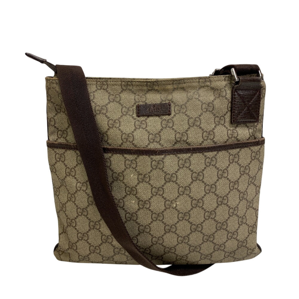 GUCCI Shoulder Bag 141626 canvas beige GG Supreme