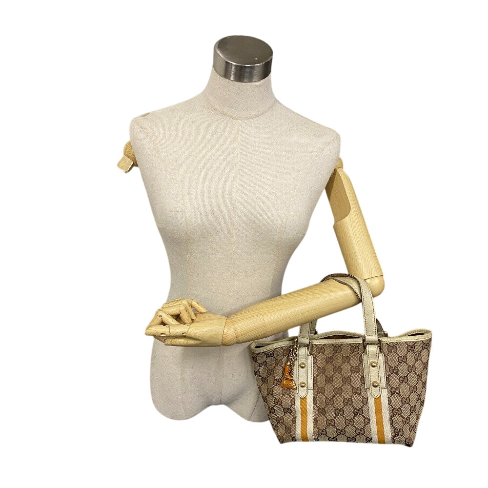 GUCCI Tote Bag 139261 GG canvas Brown Sherry