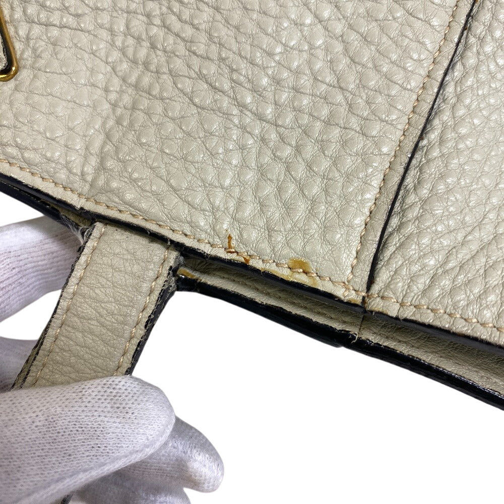 PRADA Tote Bag BR5092 Calfskin white Vitello Dyno