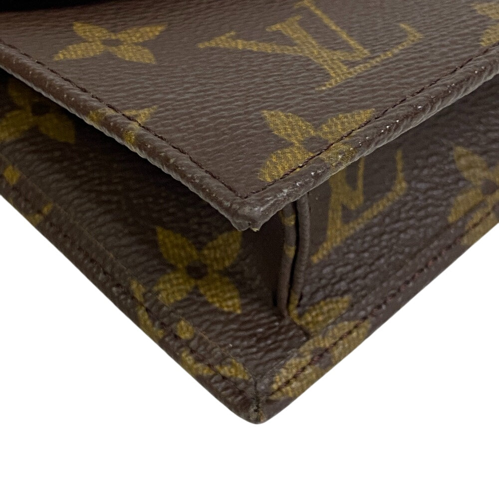 LOUIS VUITTON Pochette M51940 leather Brown Monogram Mule 23