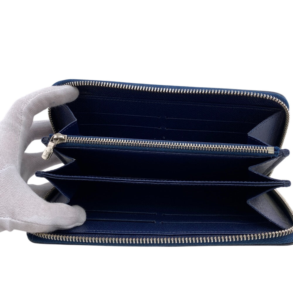 LOUIS VUITTON Long Wallet Purse M60307 leather Navy Epi Zippy wallet
