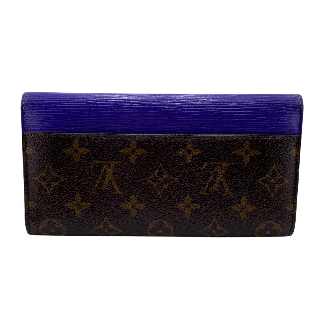 LOUIS VUITTON Long Wallet Purse M6049G leather Brown Monogram epi Portefeuille Marie Luron