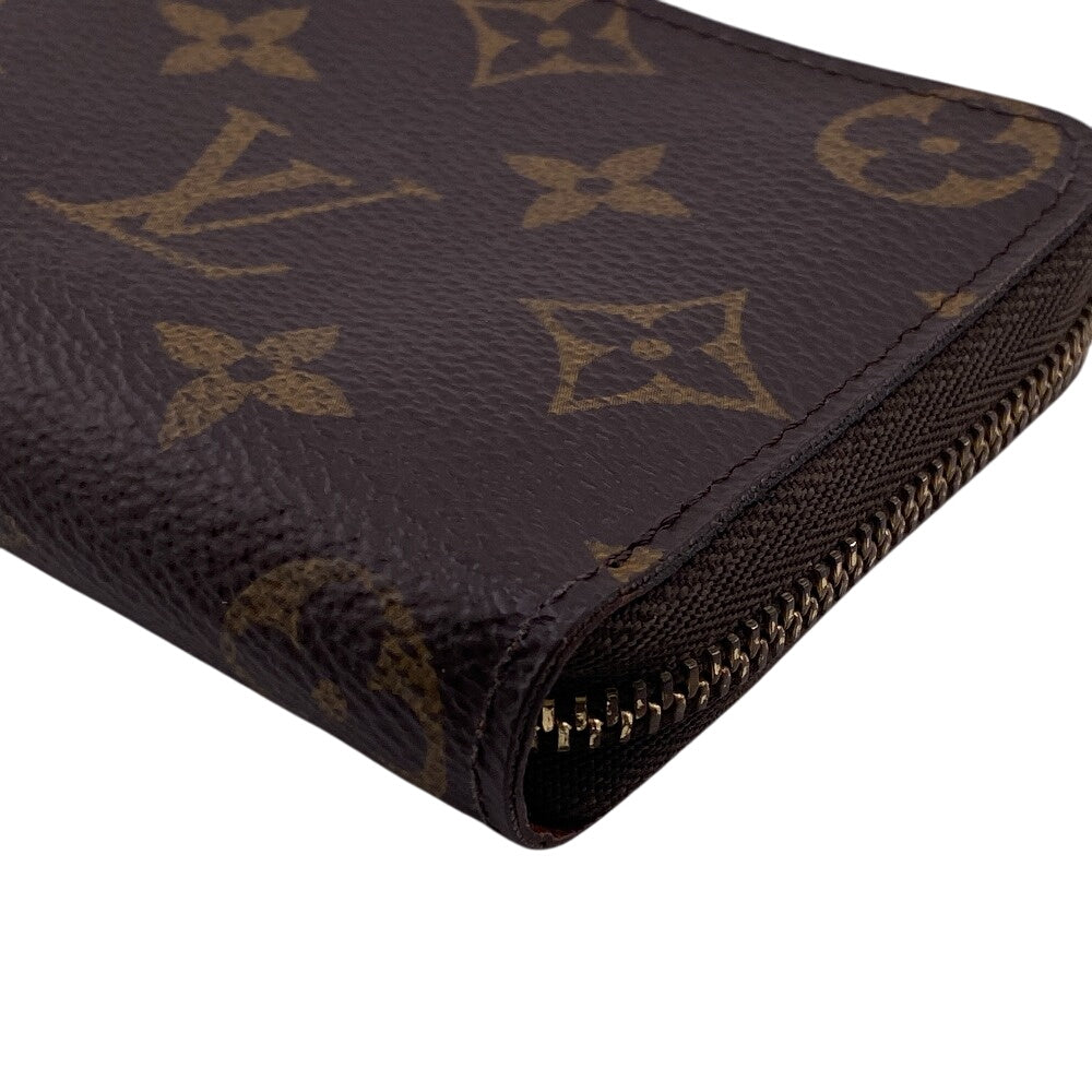 LOUIS VUITTON Coin case M60067 leather Brown Monogram Zip around purse