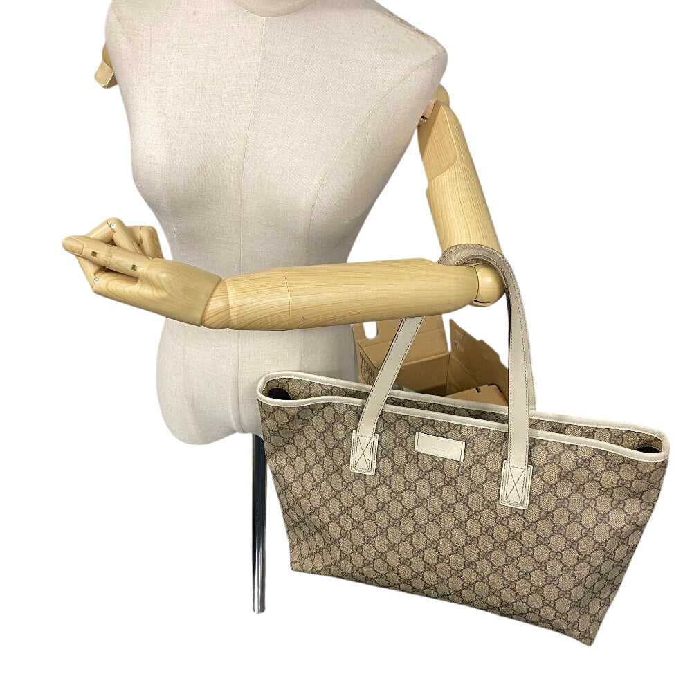 GUCCI Tote Bag 211137 GG Supreme Canvas white GG pattern