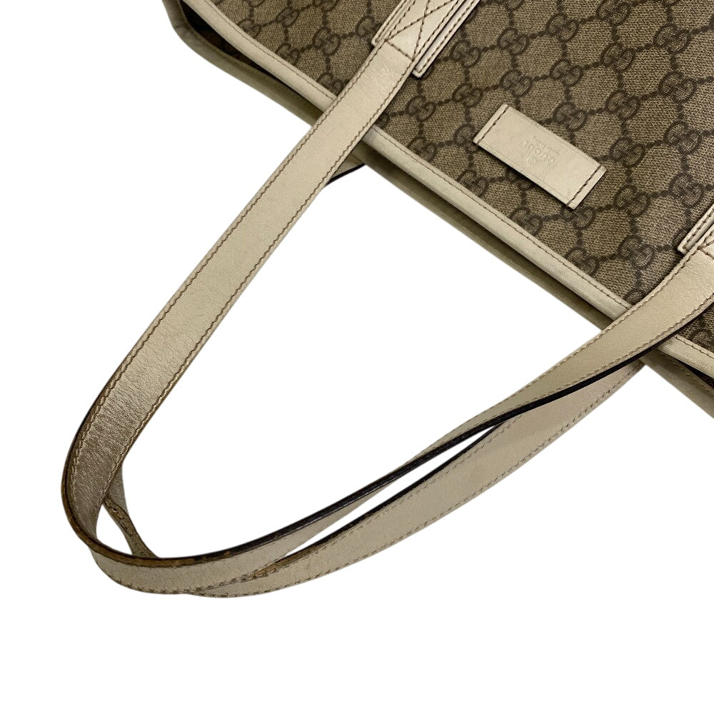 GUCCI Tote Bag 211137 GG Supreme Canvas white GG pattern