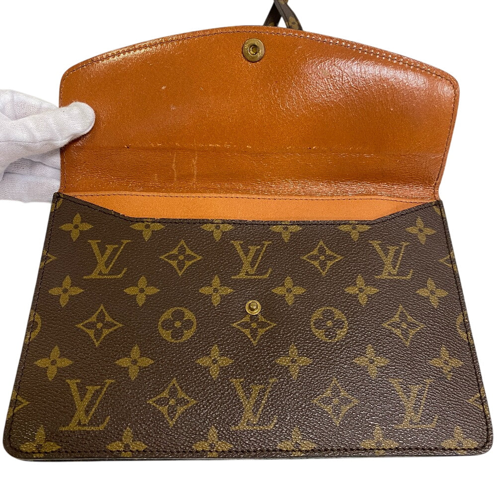 LOUIS VUITTON Shoulder Bag M51815 leather Brown Monogram Double mule