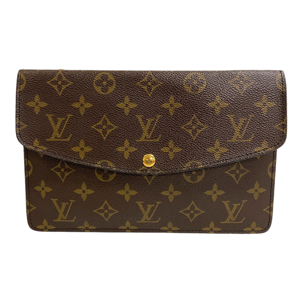 LOUIS VUITTON Shoulder Bag M51815 leather Brown Monogram Double mule