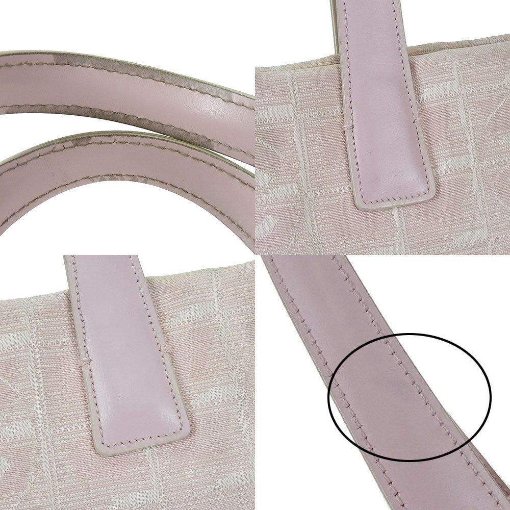 CHANEL Handbag Jacquard nylon pink New travel line