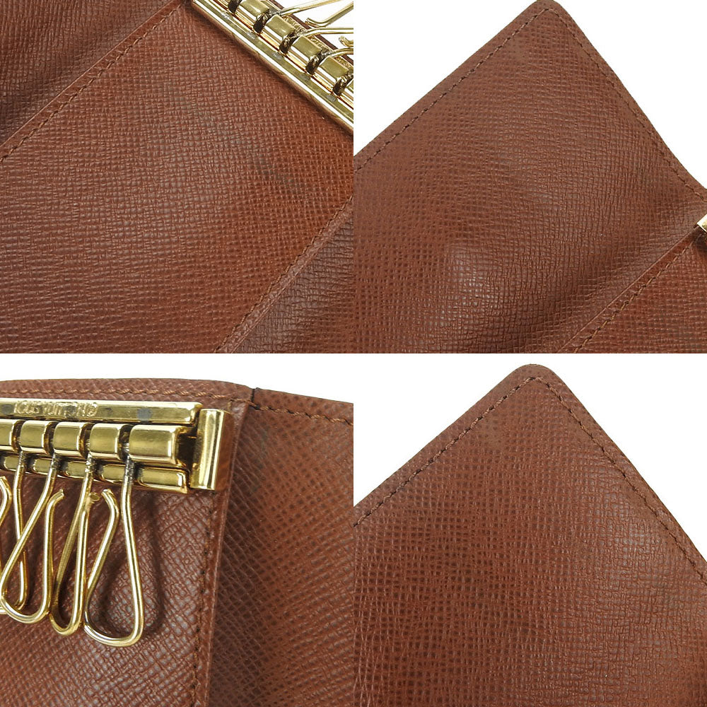 LOUIS VUITTON Key case Key holder M62630 Monogram canvas, leather Brown Multicles6