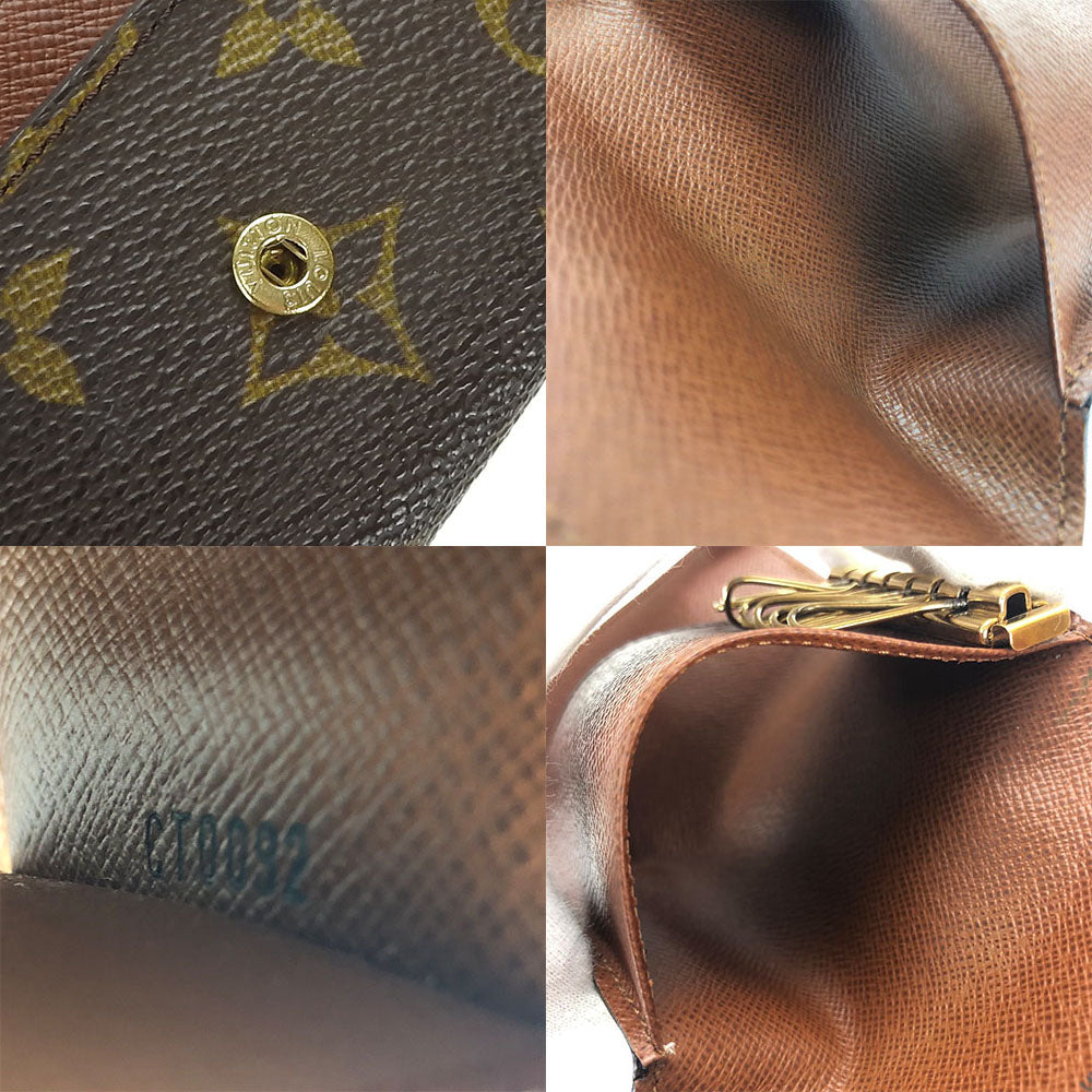 LOUIS VUITTON Key case Key holder M62630 Monogram canvas, leather Brown Multicles6