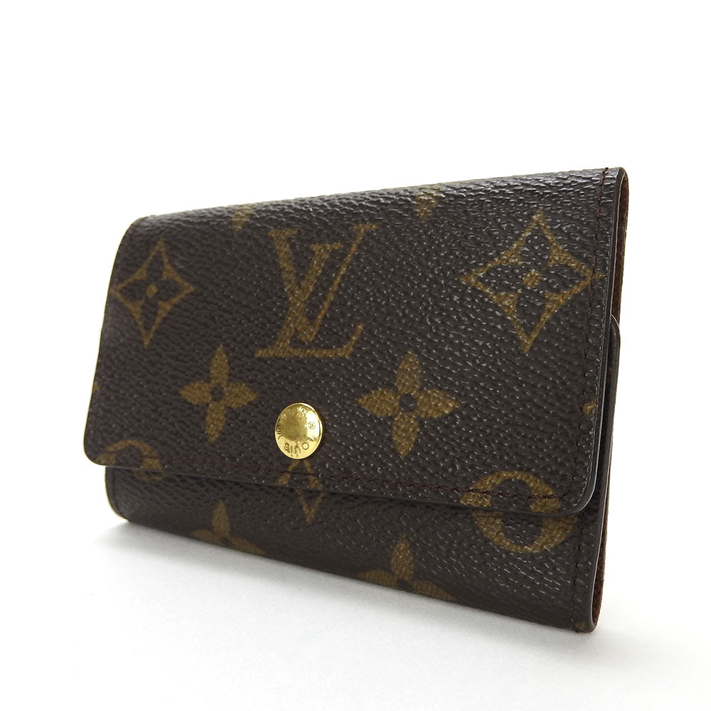 LOUIS VUITTON Key case Key holder M62630 Monogram canvas, leather Brown Multicles6