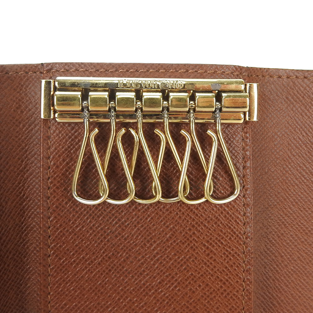 LOUIS VUITTON Key case Key holder M62630 Monogram canvas, leather Brown Multicles6