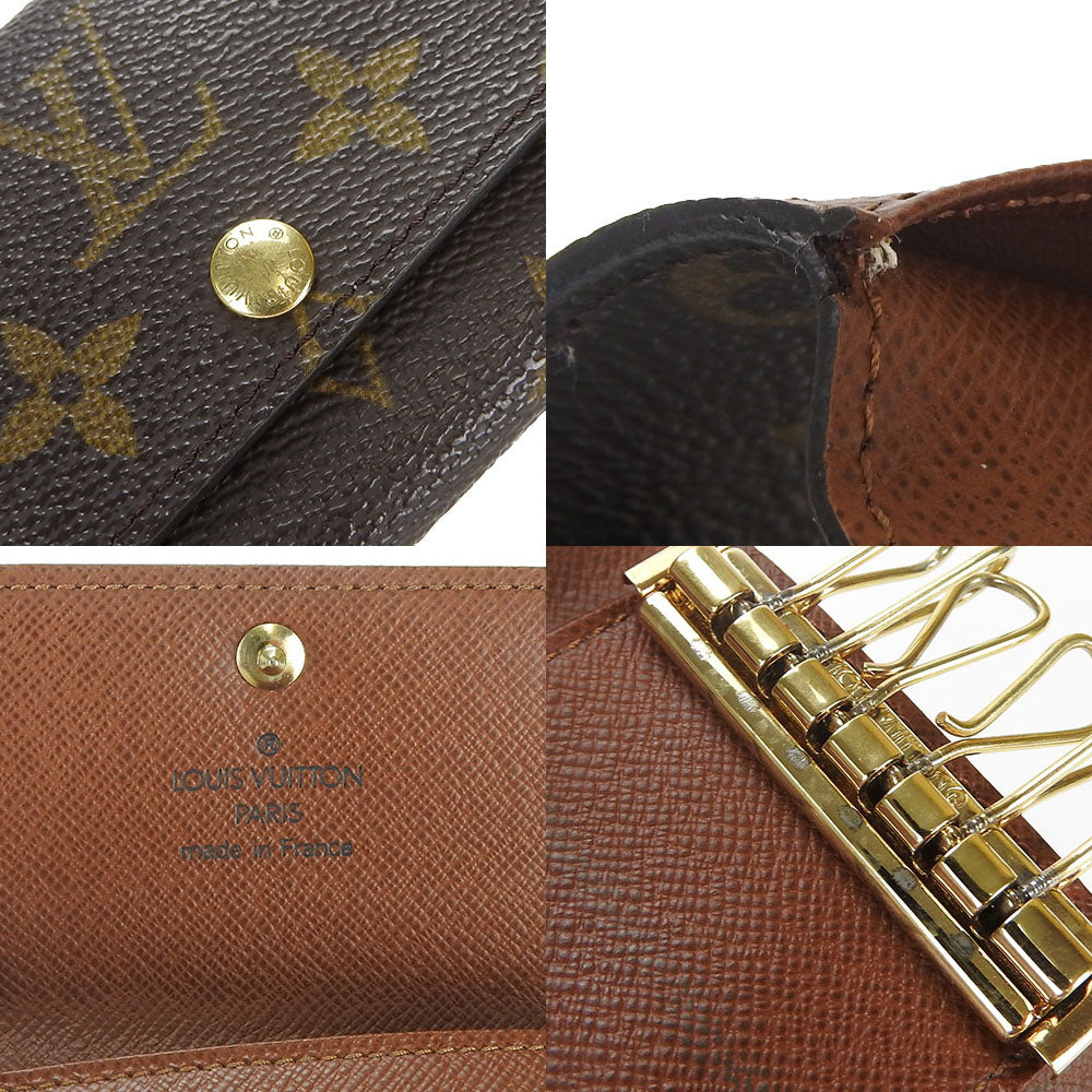 LOUIS VUITTON Key case Key holder M62630 Monogram canvas, leather Brown Multicles6