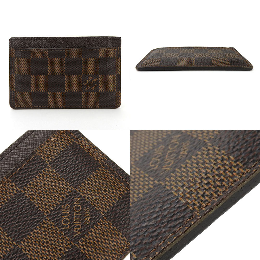 LOUIS VUITTON Card Case N61722 Damier Brown Porte Cartes・Simple