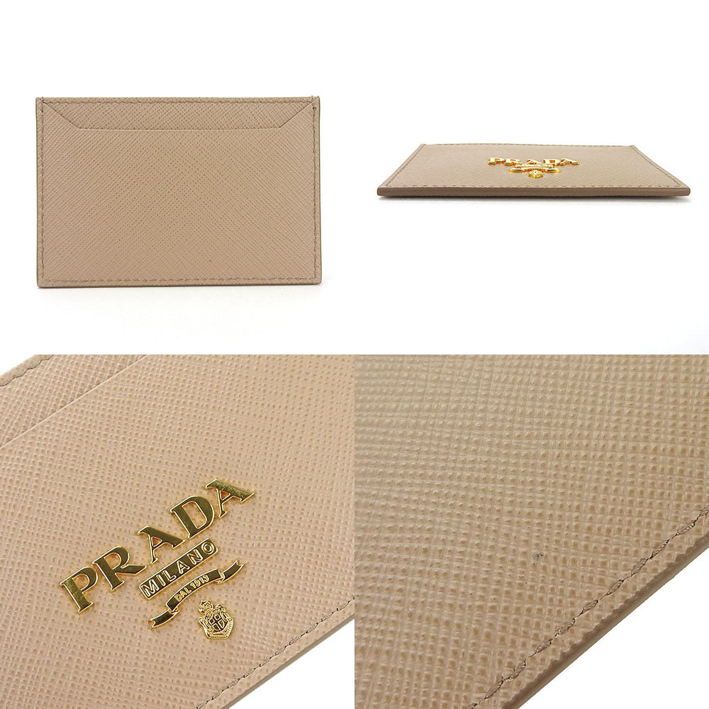 PRADA Card Case 1MC208 leather beige Safiano