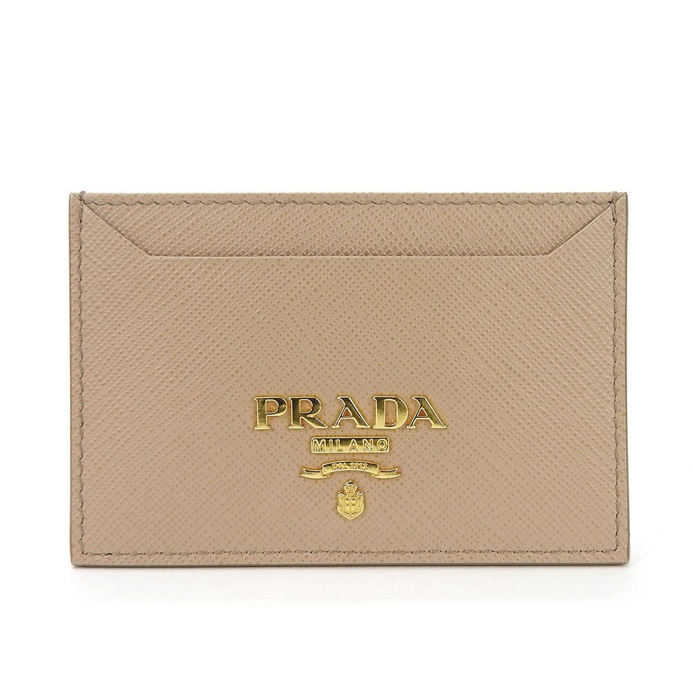 PRADA Card Case 1MC208 leather beige Safiano