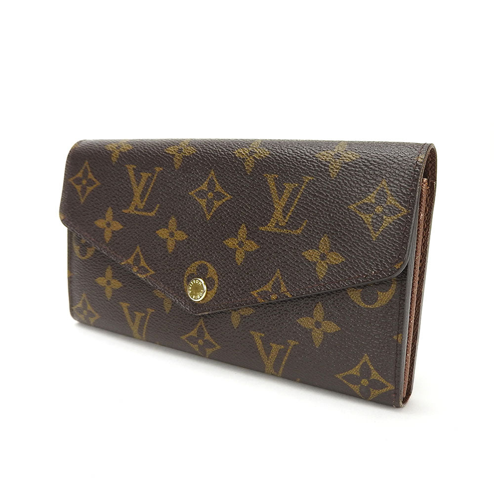 LOUIS VUITTON Long Wallet Purse M60531 Monogram Brown Portefeuille Sara