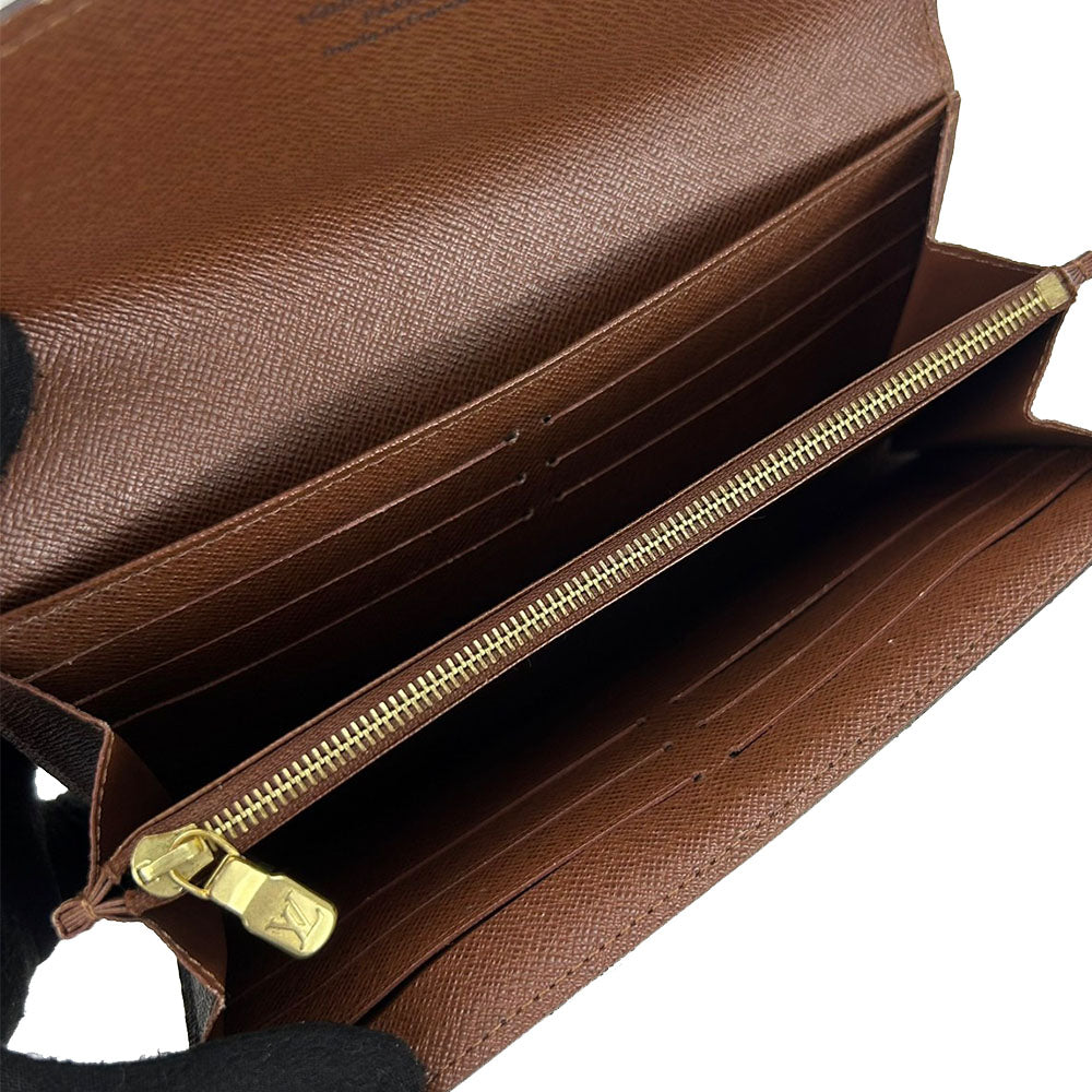 LOUIS VUITTON Long Wallet Purse M60531 Monogram Brown Portefeuille Sara