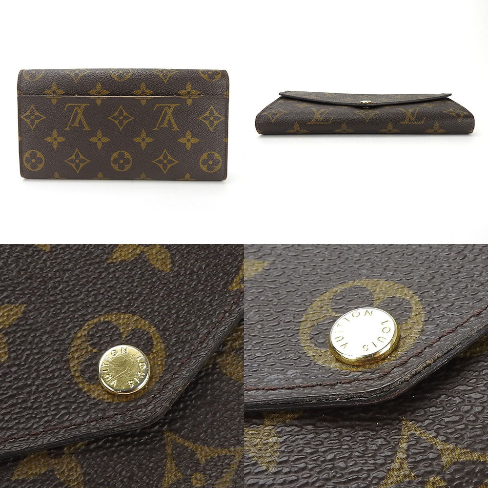 LOUIS VUITTON Long Wallet Purse M60531 Monogram Brown Portefeuille Sara