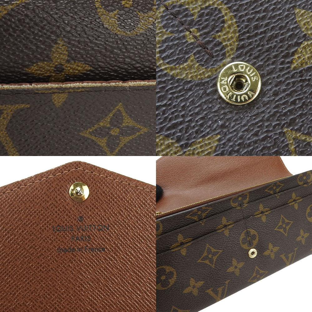LOUIS VUITTON Long Wallet Purse M60531 Monogram Brown Portefeuille Sara