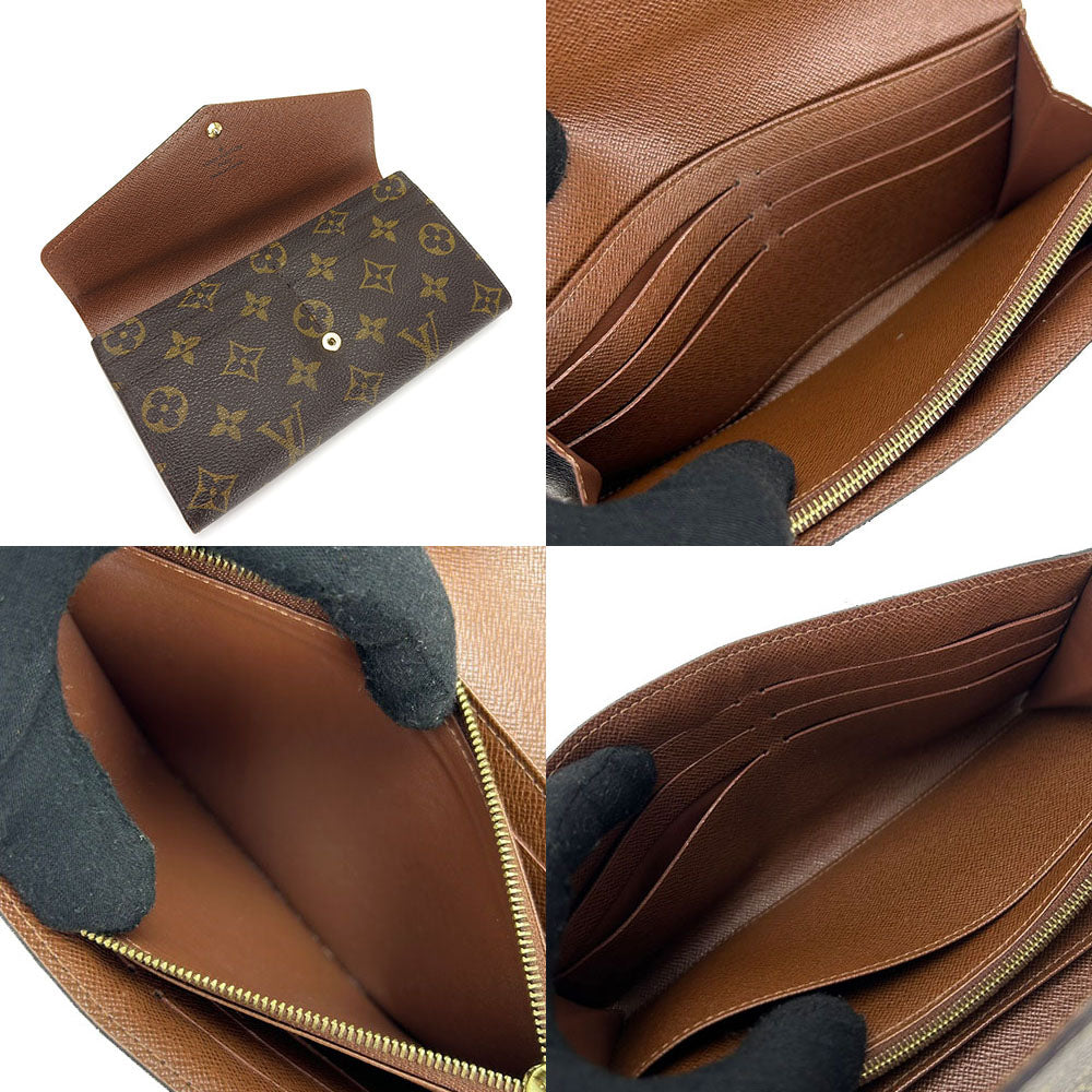 LOUIS VUITTON Long Wallet Purse M60531 Monogram Brown Portefeuille Sara