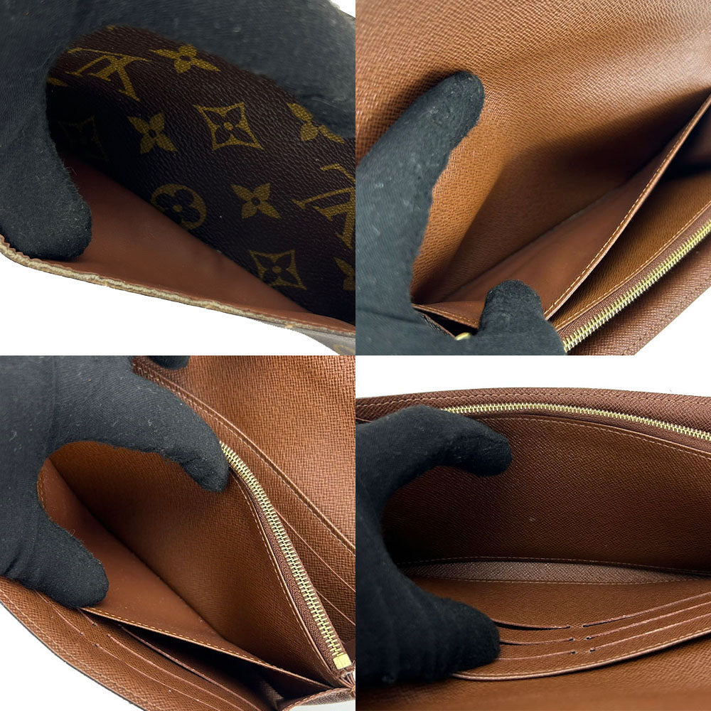 LOUIS VUITTON Long Wallet Purse M60531 Monogram Brown Portefeuille Sara