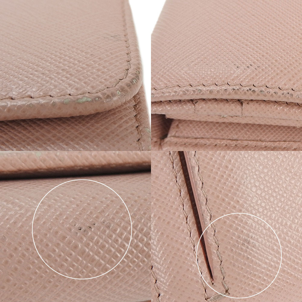 PRADA Long Wallet Purse 1MH132 leather Light pink Safiano