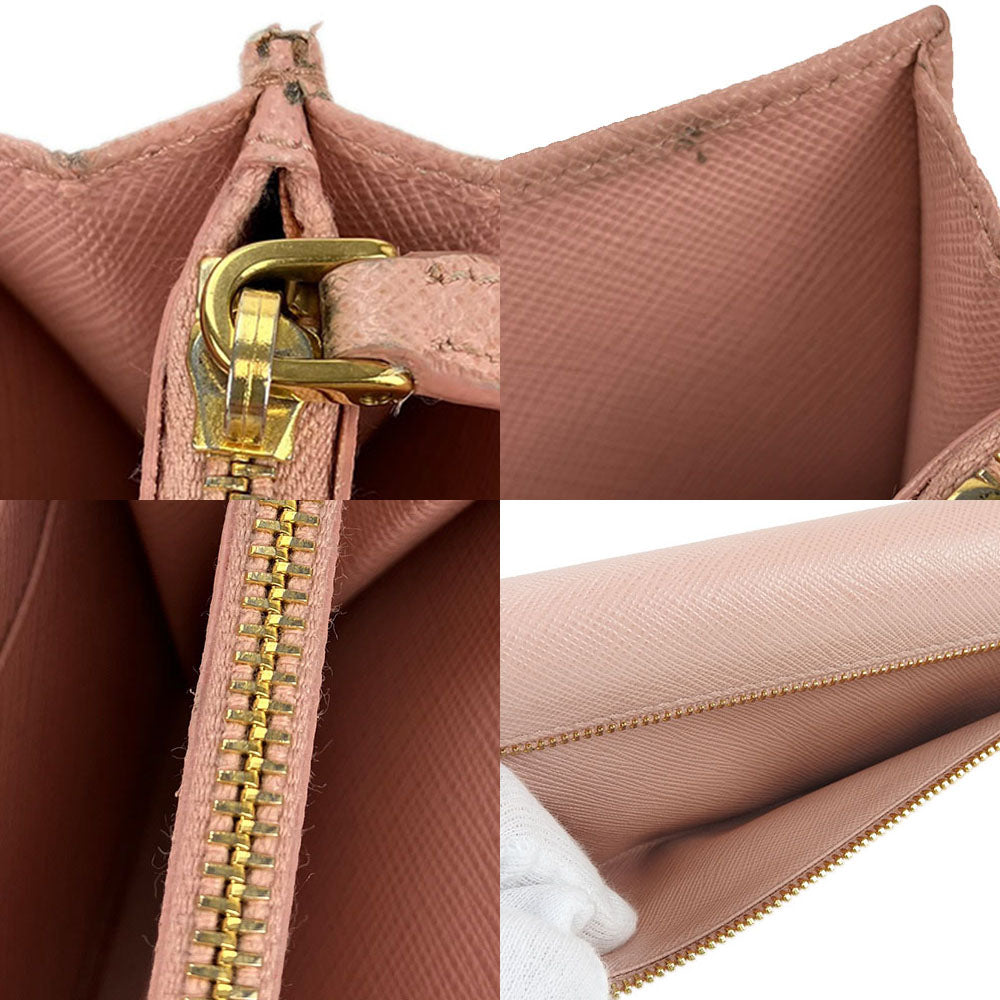 PRADA Long Wallet Purse 1MH132 leather Light pink Safiano
