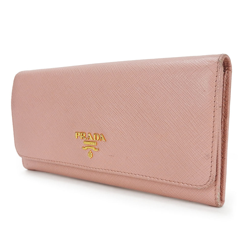 PRADA Long Wallet Purse 1MH132 leather Light pink Safiano