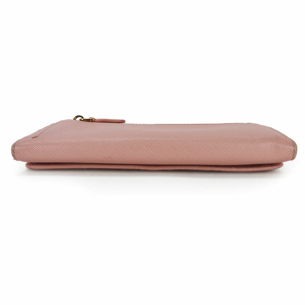 PRADA Long Wallet Purse 1MH132 leather Light pink Safiano