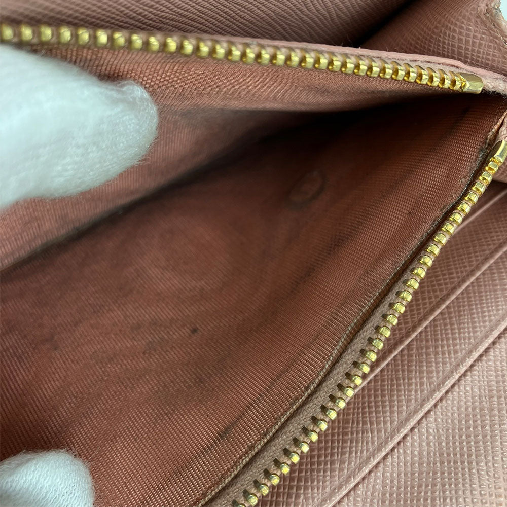 PRADA Long Wallet Purse 1MH132 leather Light pink Safiano
