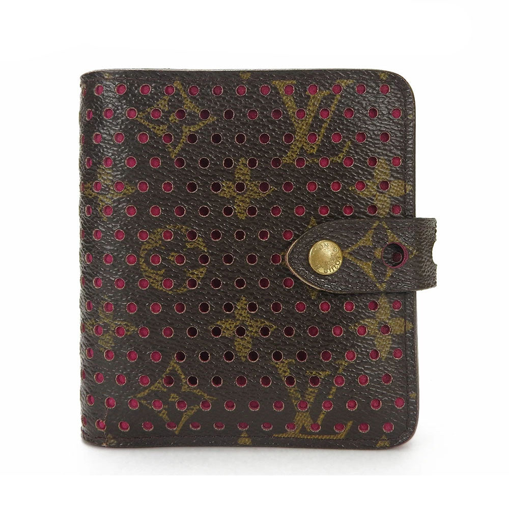 LOUIS VUITTON Bifold Wallet M95188 Monogram Perfo Fuchsia