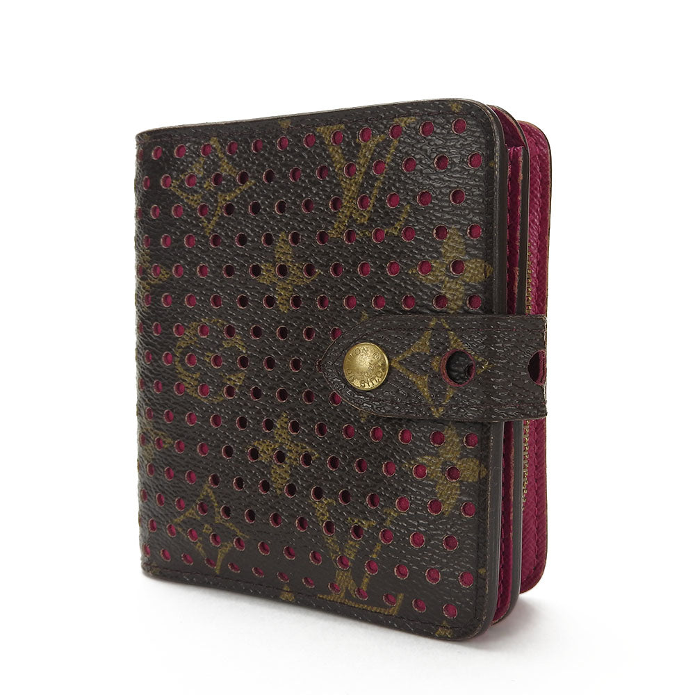 LOUIS VUITTON Bifold Wallet M95188 Monogram Perfo Fuchsia