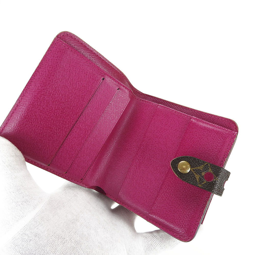 LOUIS VUITTON Bifold Wallet M95188 Monogram Perfo Fuchsia