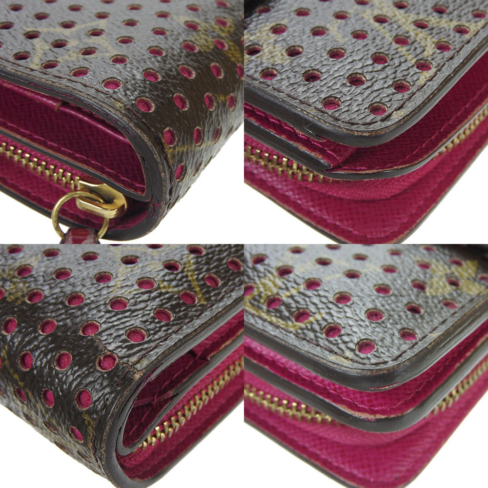 LOUIS VUITTON Bifold Wallet M95188 Monogram Perfo Fuchsia