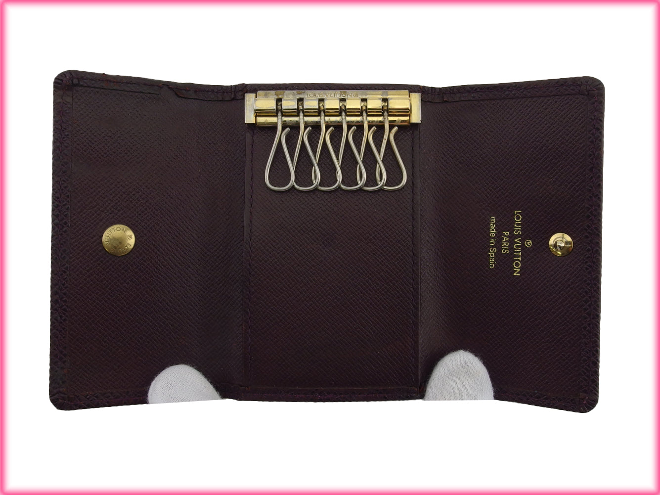LOUIS VUITTON Key case Key holder M30536 Brown purple Multicles6