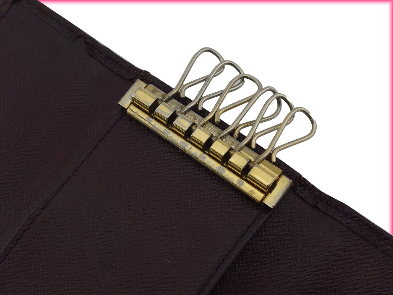 LOUIS VUITTON Key case Key holder M30536 Brown purple Multicles6