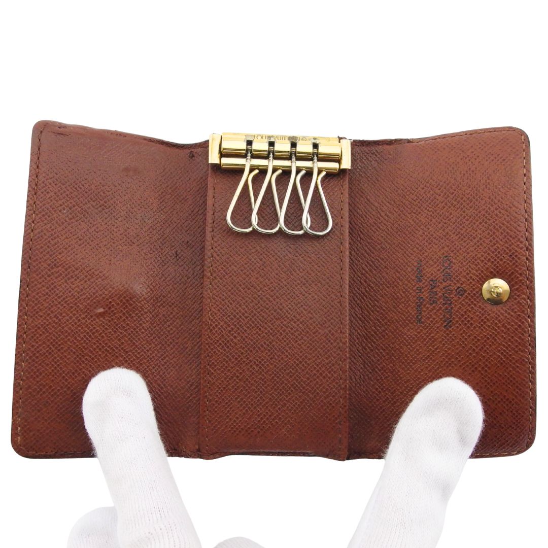 LOUIS VUITTON Key case Key holder M62631 Brown beige Multicles4
