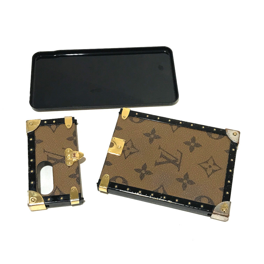 LOUIS VUITTON iPhone case M64487 Monogram Reverse Canvas, Plastic Brown Monogram reverse i Trunk iPhone 7+