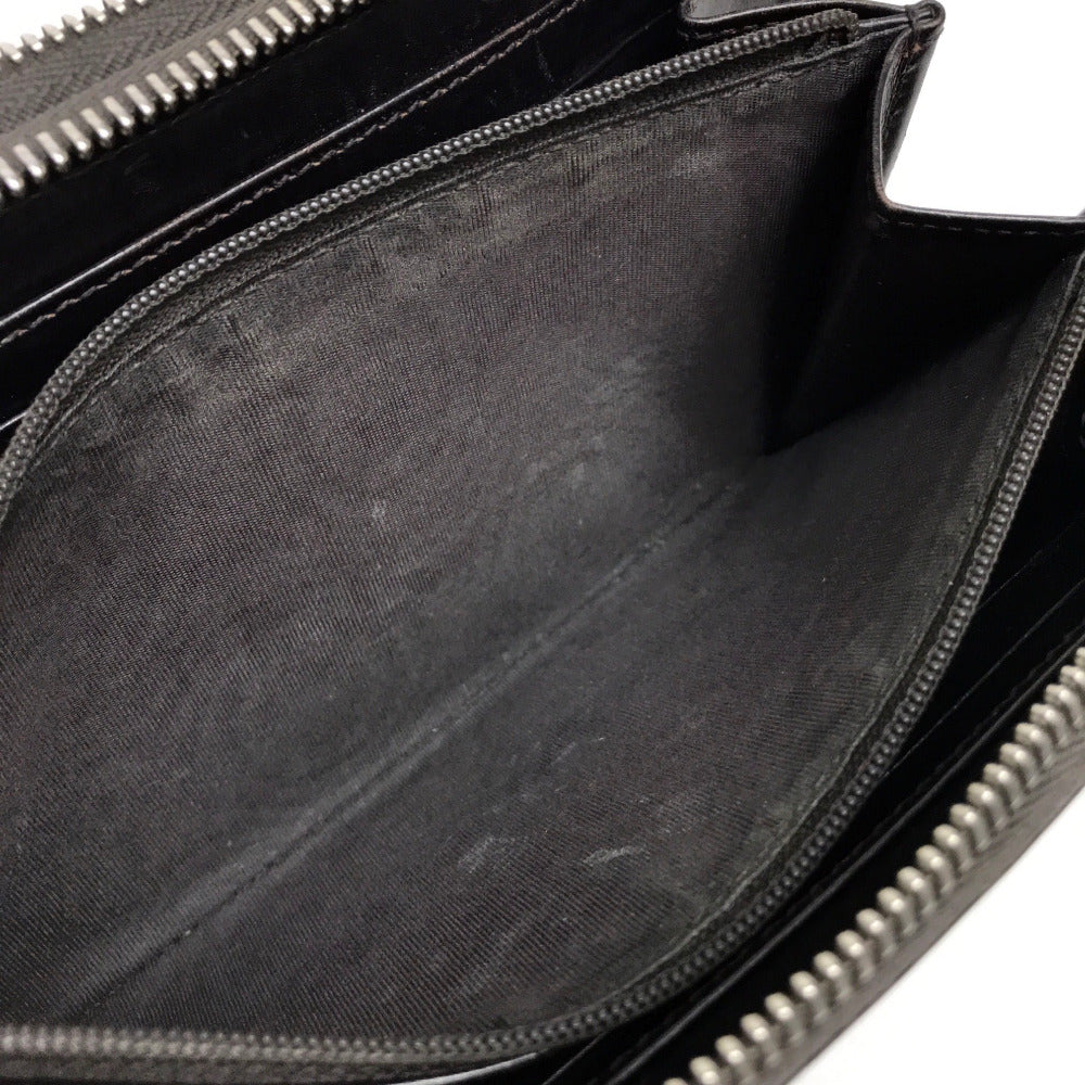 GUCCI Long Wallet Purse 269883 leather Dark brown Diamante Travel case