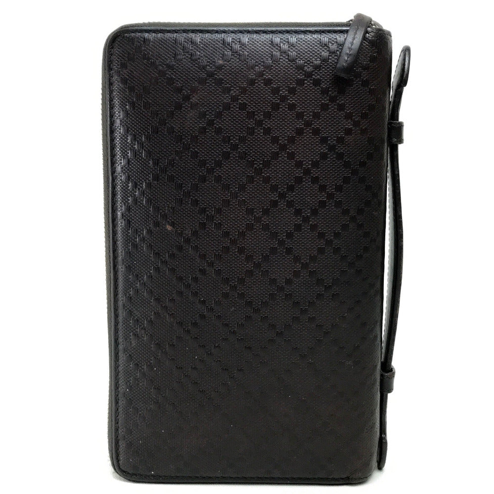 GUCCI Long Wallet Purse 269883 leather Dark brown Diamante Travel case