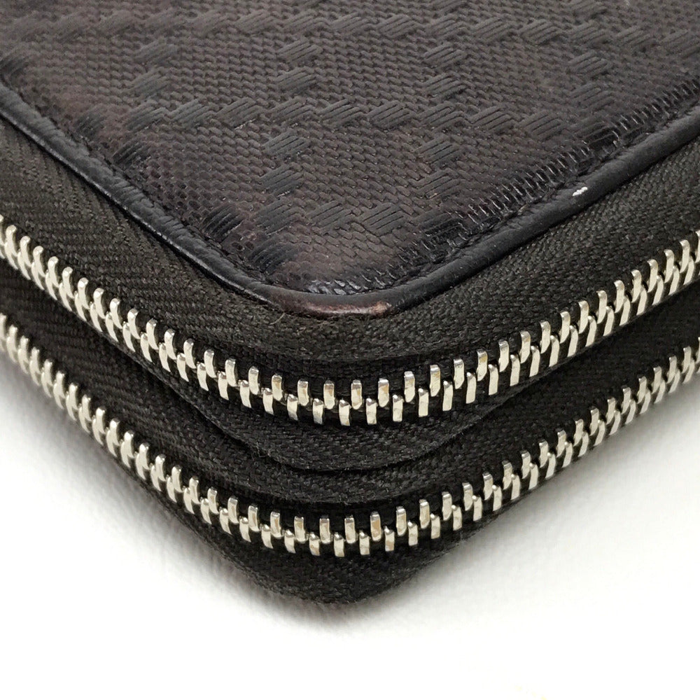 GUCCI Long Wallet Purse 269883 leather Dark brown Diamante Travel case