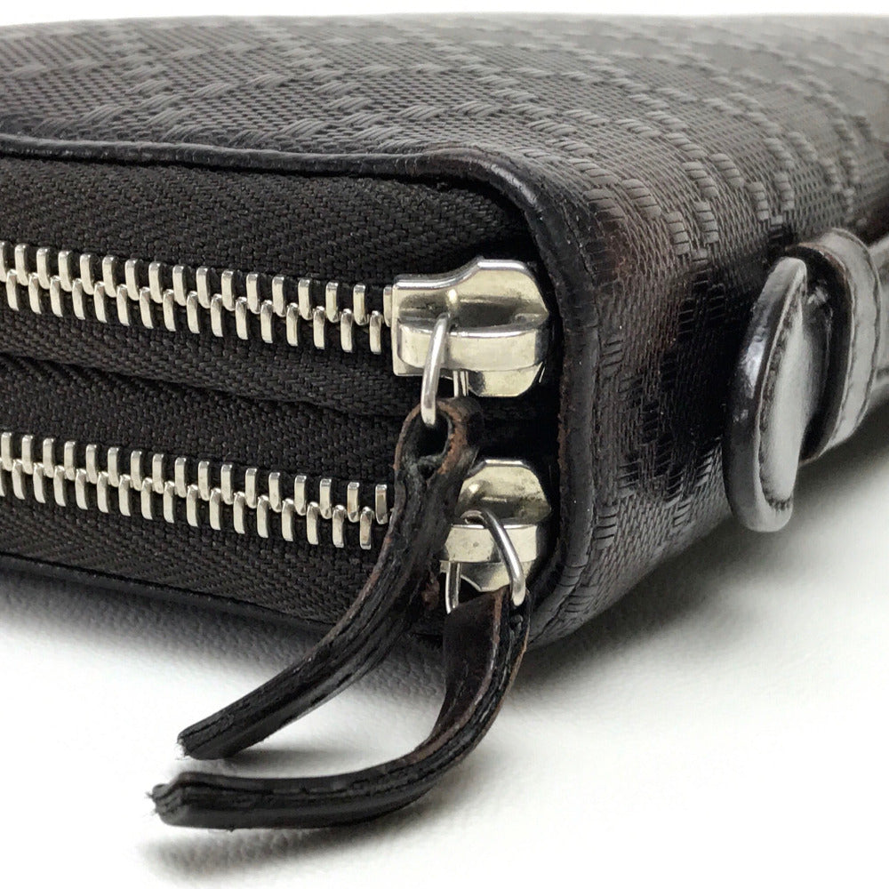 GUCCI Long Wallet Purse 269883 leather Dark brown Diamante Travel case