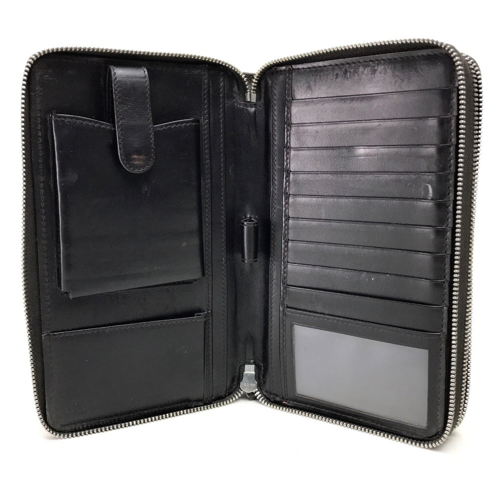 GUCCI Long Wallet Purse 269883 leather Dark brown Diamante Travel case