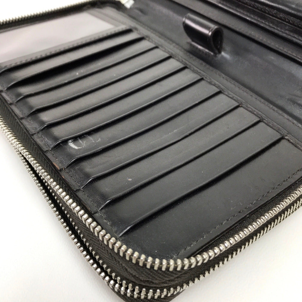 GUCCI Long Wallet Purse 269883 leather Dark brown Diamante Travel case