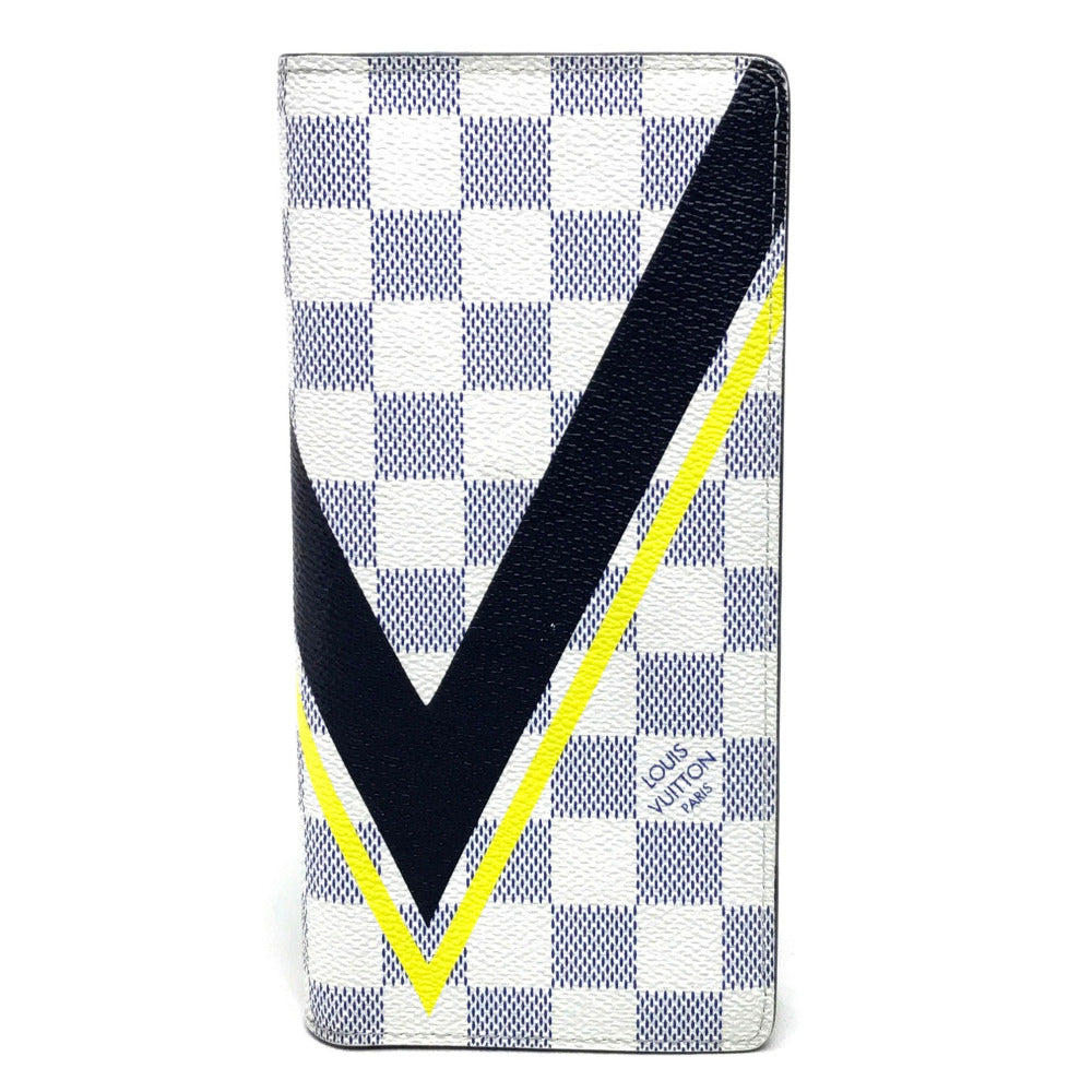 LOUIS VUITTON Long Wallet Purse N64007 Damier Azur Canvas Azur Damier Coastline America's Cup Portefeuille Brazza