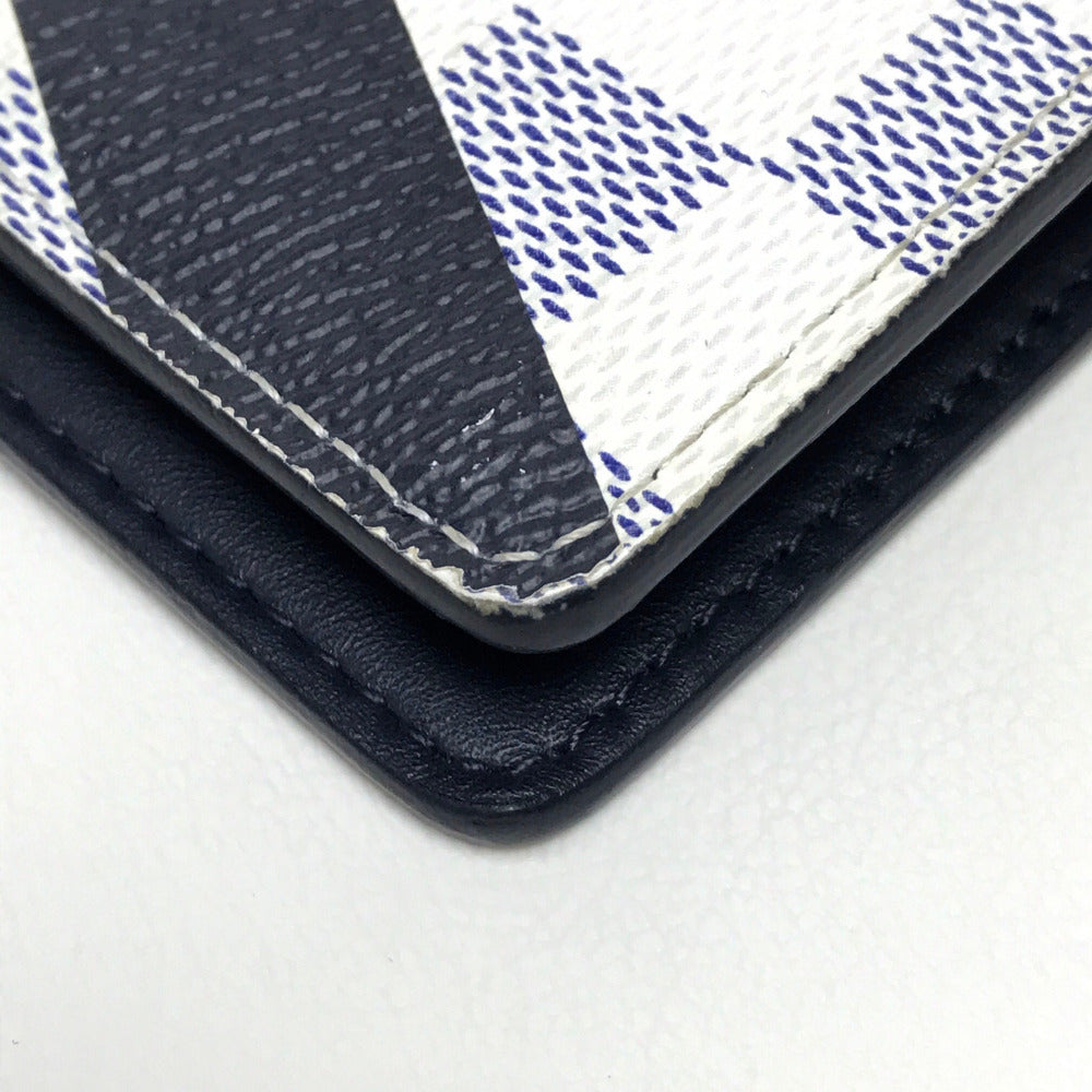 LOUIS VUITTON Long Wallet Purse N64007 Damier Azur Canvas Azur Damier Coastline America's Cup Portefeuille Brazza