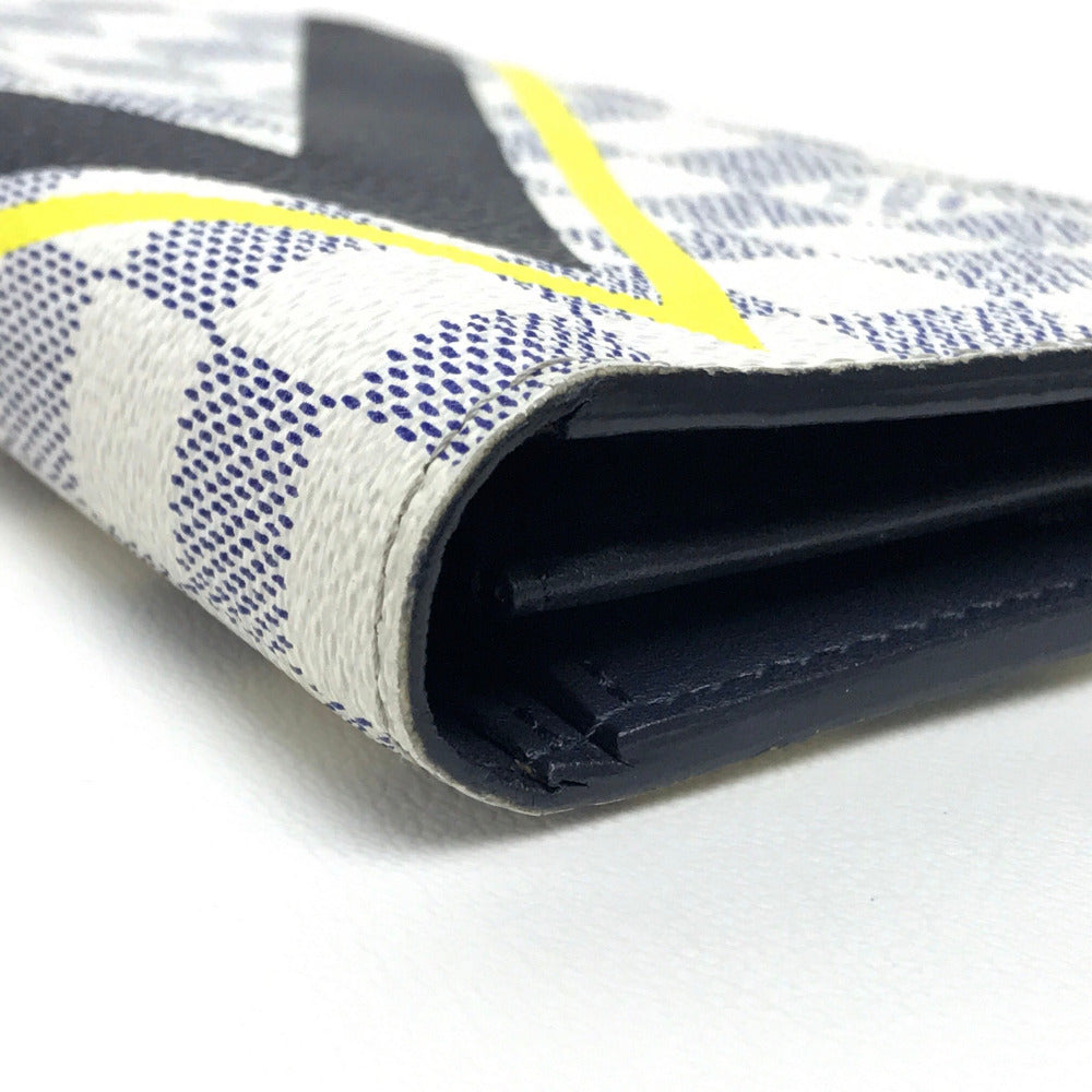LOUIS VUITTON Long Wallet Purse N64007 Damier Azur Canvas Azur Damier Coastline America's Cup Portefeuille Brazza