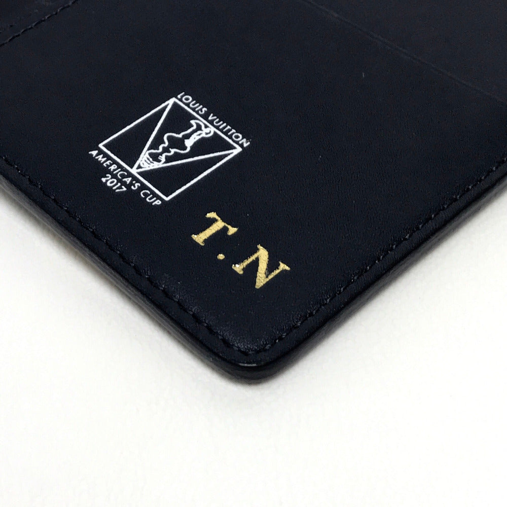 LOUIS VUITTON Long Wallet Purse N64007 Damier Azur Canvas Azur Damier Coastline America's Cup Portefeuille Brazza